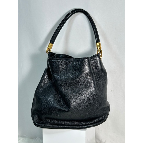 Marc by Marc Jacobs Black Leather Bucket Bag Standard Supply Workwear Gld Accent - Picture 5 of 11